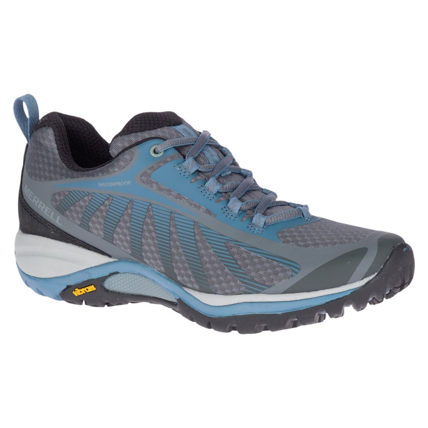 Chaussures Randonnée Merrell Siren Edge 3 Waterproof Grise/Bleu Femme | P.H.TGON